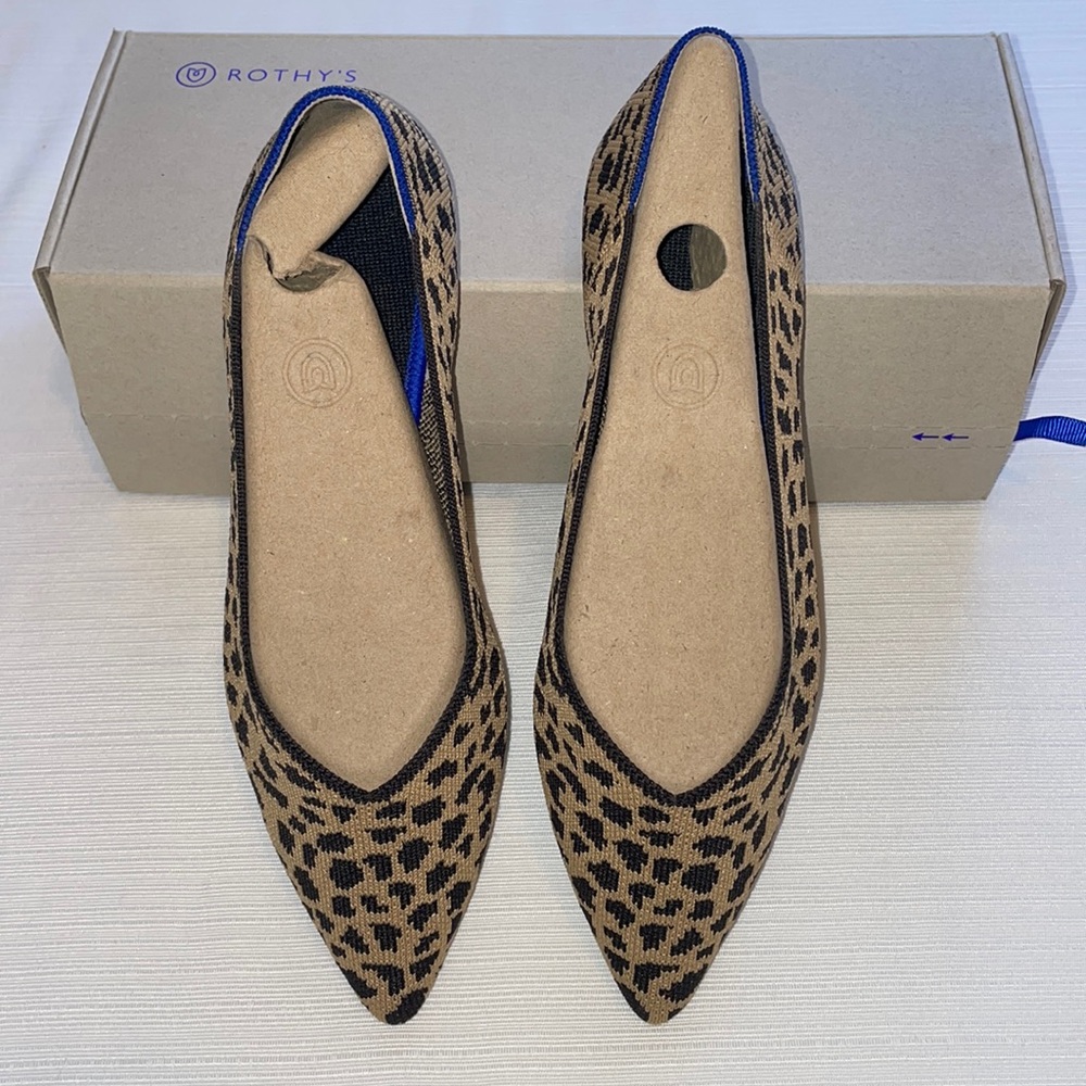 Rothy’s Leopard print Points Shoes Size 8
